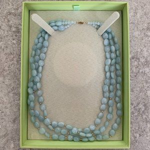Aquamarine Necklace with 14kt Yellow Gold